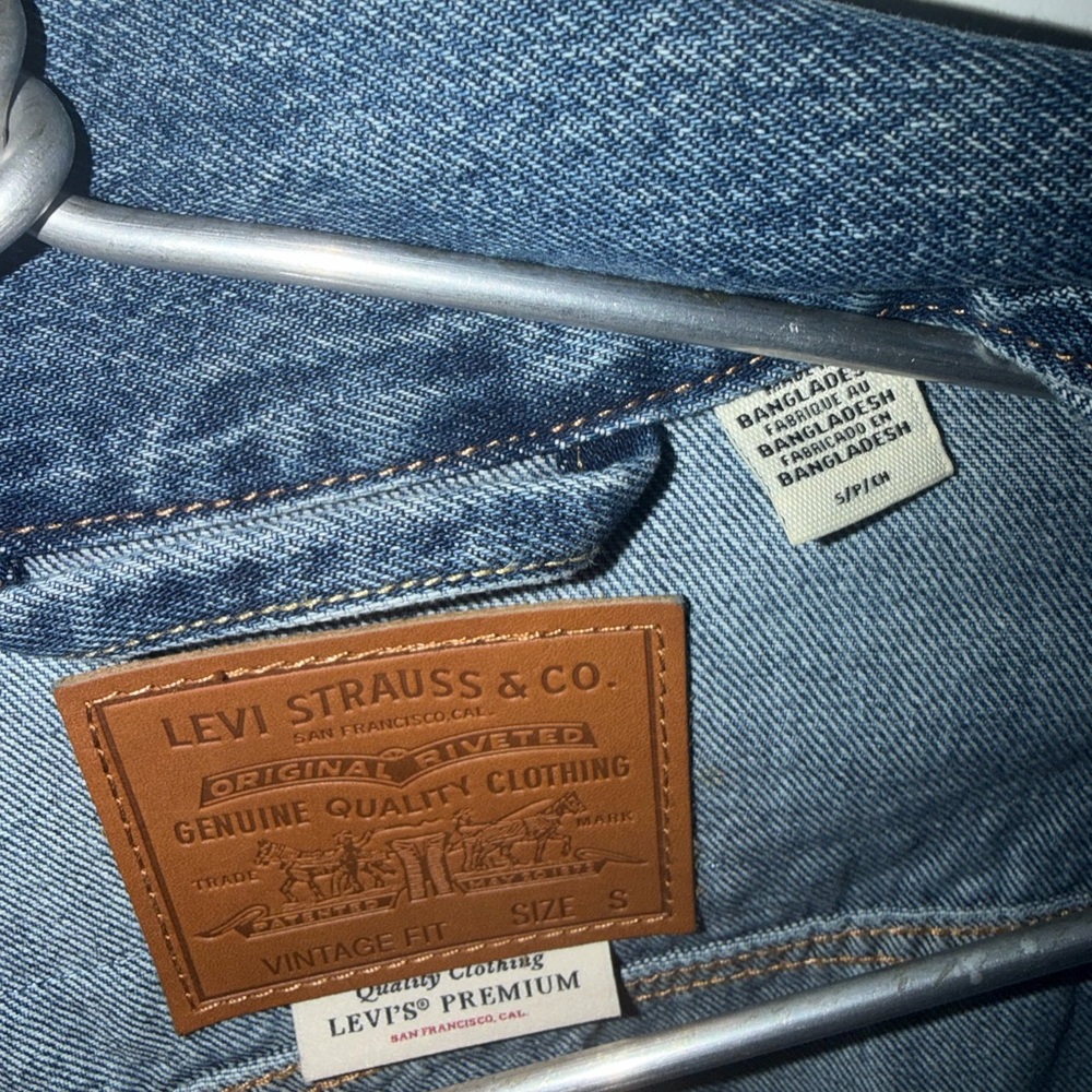 Levi's Blue Denim Patchwork Trucker Jacket - image 3
